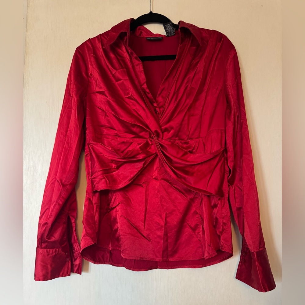 New York & company ruched blouse